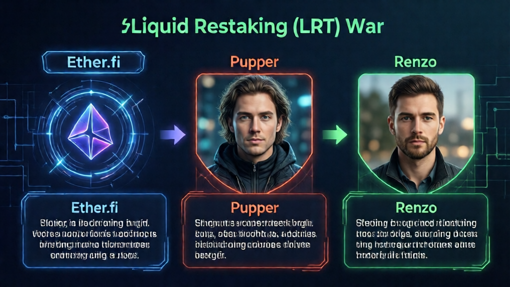 Liquid Restaking (LRT) War: Comparing Ether.fi, Puffer, and Renzo
